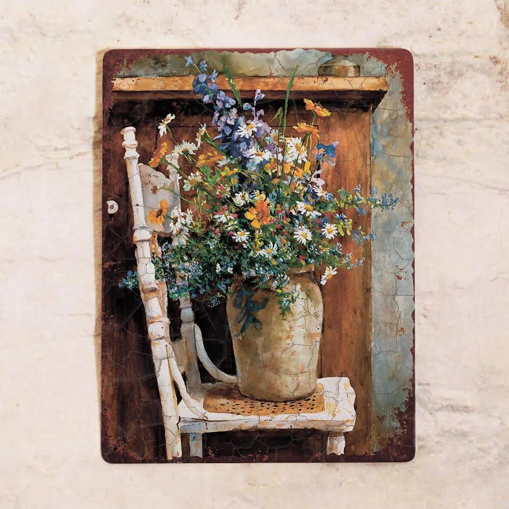 

Алюминиевая табличка Полевые цветы, металл, 20x30 см