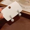 Simple Style Two White Pearl Earings Stud Light Luxury Drop Trend  Ball Earrings for Women Party Wedding Romantic Jewelry