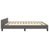 Bed Frame with Headboard Grey 160 x 200 cm Faux Leather