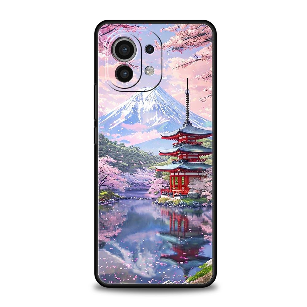 Pink Sunset Mountain Phone Case Cover for Xiaomi Mi 17 15 14 13 12 11 Ultra 15T 14T 13T 12T 11T Pro Lite 5G Soft TPU Shell Capas