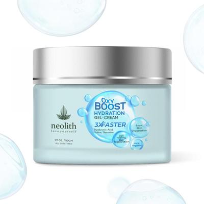 Oxy Boost Hyaluronsäure-Gelcreme 98 % biologisch | Feuchtigkeitsspendende Feuchtigkeitscreme für das Gesicht, Feuchtigkeitscreme auf Gelbasis