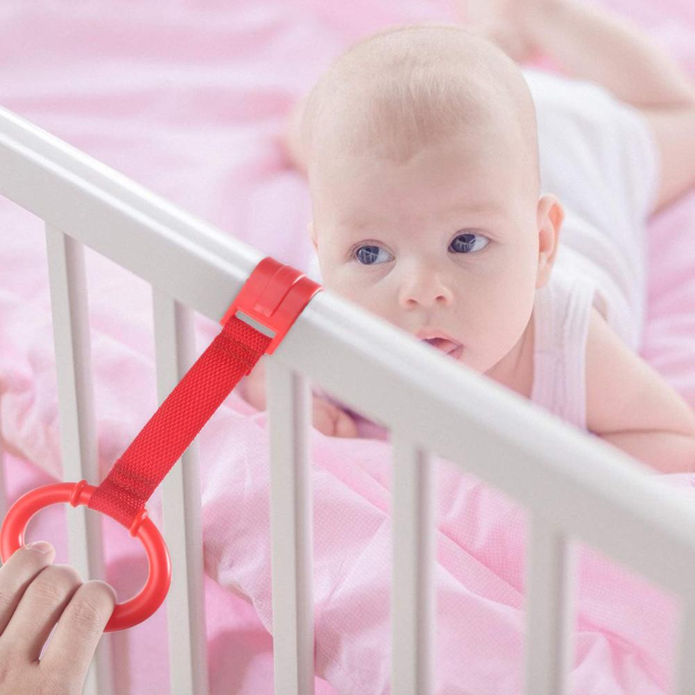 4 Pcs Baby Stand Up Walker Tool Rings Baby Pull Rings for Playpen Baby Crib Hooks Baby Training