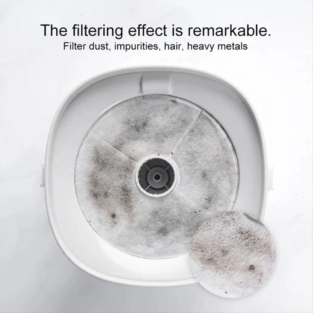 2Pcs 10L Capacity Pet Automatic Dispenser Carbon Filter Drinking Fountain Filter Replacement  Indoor