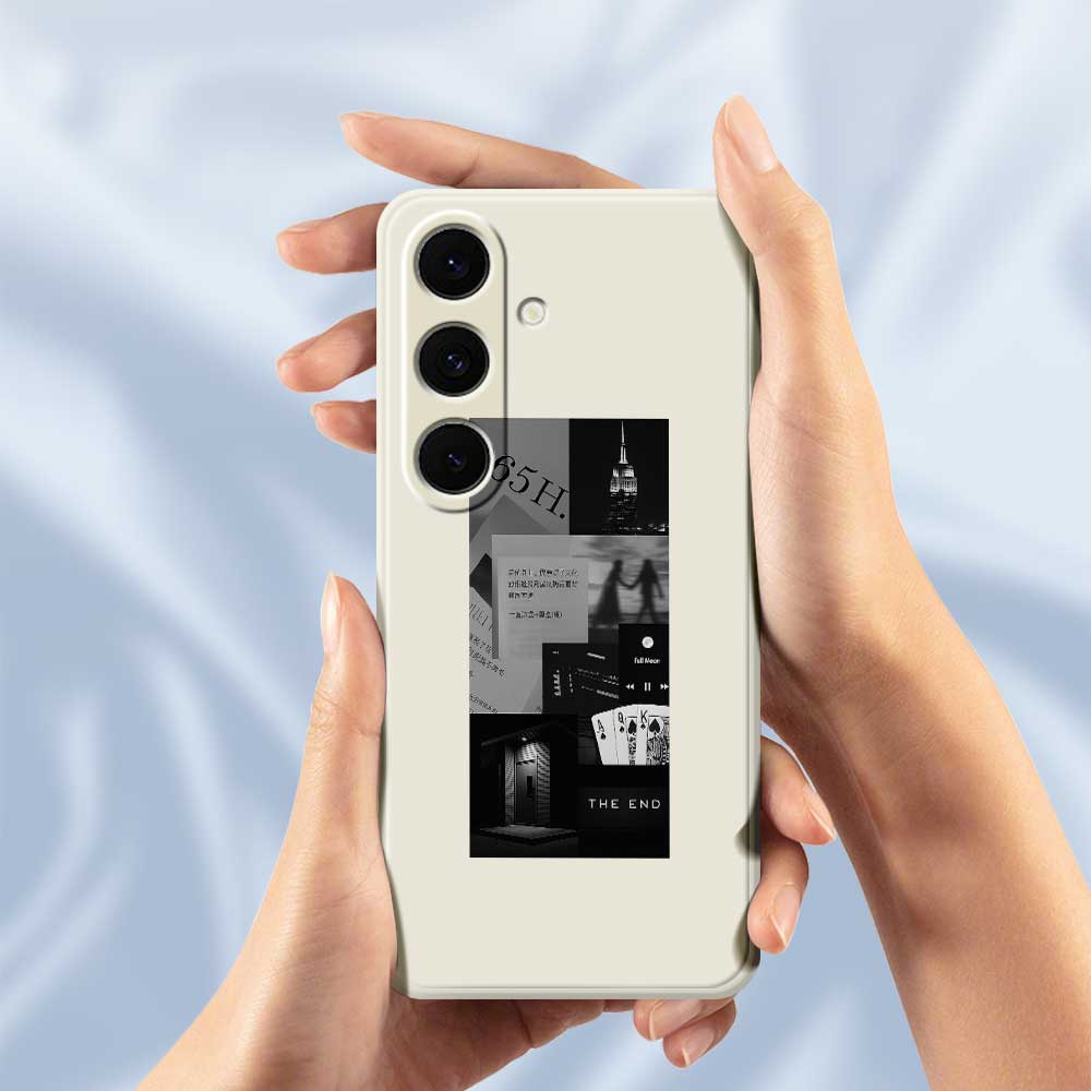 For Samsung Galaxy S24 FE Case Stitching Photos Pattern Printing Straight Edge TPU Phone Back Cover