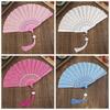 PP Chinese Style Fan Polyester Hand Held Fan Elegant Foldable Fan  Home Decor