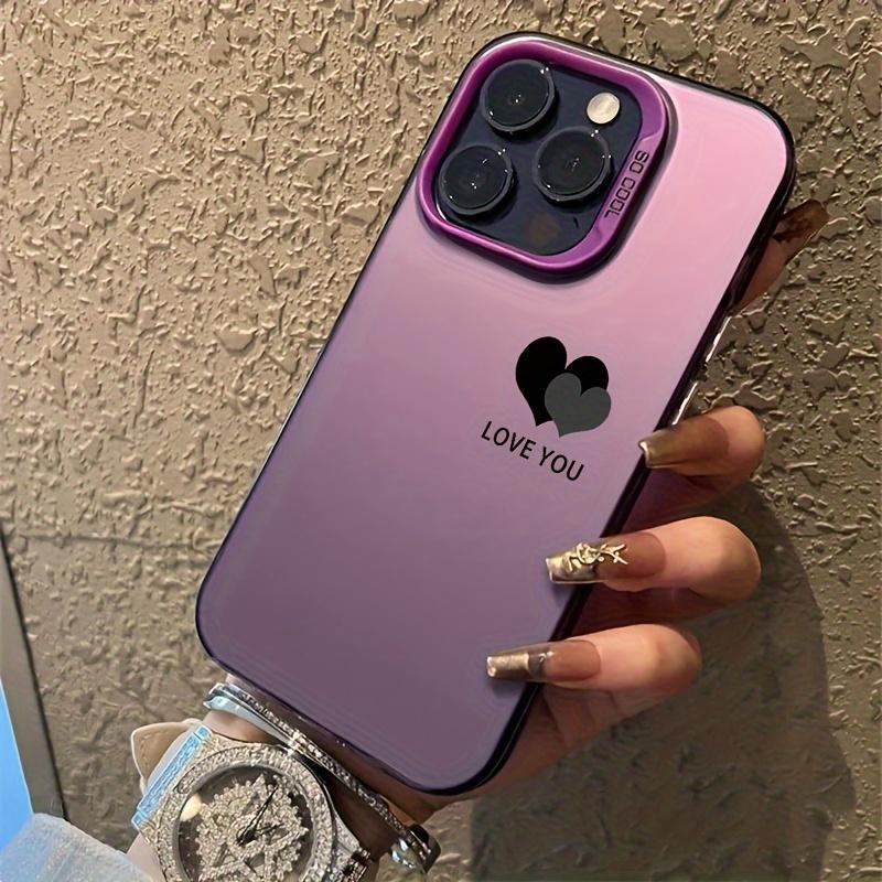 Simple Love Pattern Phone Case Suitable for iPhone 16 15 14 13 12 11 Pro/ Max/Plus Anti-fingerprint Shock-proof Rear Cover