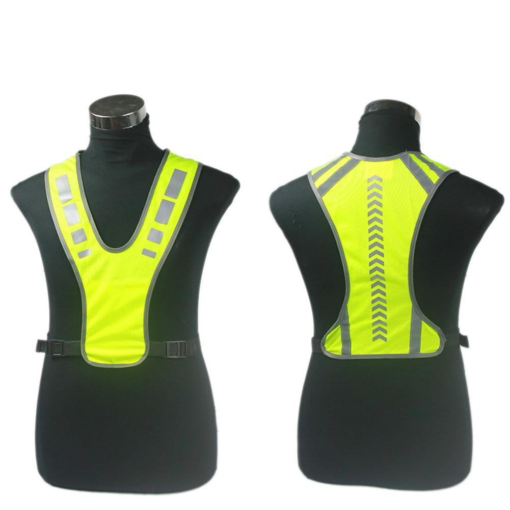 Gilet da Corsa Riflettente con Luci LED Sottile Gilet di Sicurezza per Ciclismo Notturno Alta Visibilità Alimentato a Batteria Gilet Riflettente per Esterno