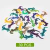 30 Stück 3D-gedruckter Gecko mit beweglichen Gelenken - Lustige Schreibtischspielzeuge, Zufällige Farben, Cooles Geschenk für Kinder & Sammler