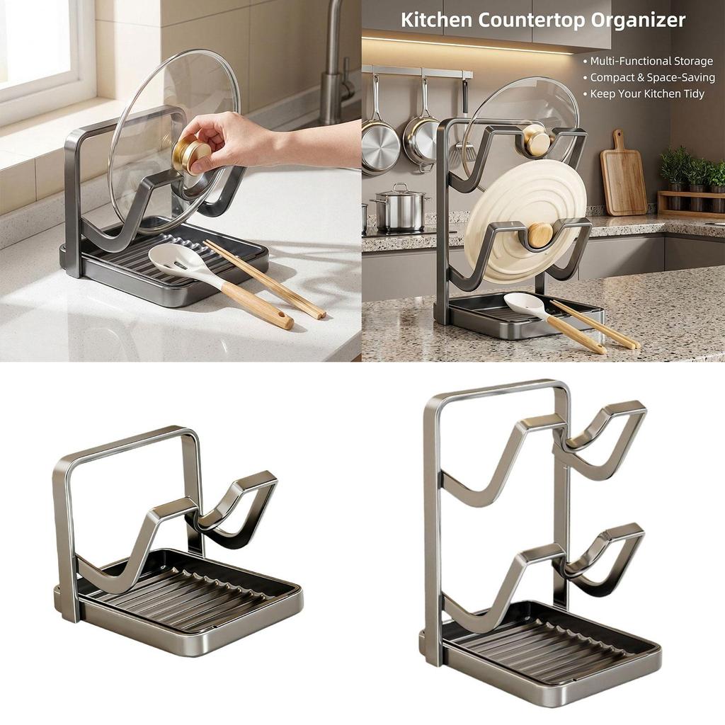 Pot Lid Rack Cut Board Storage Rack Container Multipurpose Utensils Stand for Restaurant Cupboard Kitchen Cabinet Cooking