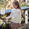 David Bella Girls' Bottom Shirt Autumn/Winter New Children's Half High Collar Long Sleeve T-shirt Antibacterial White Top