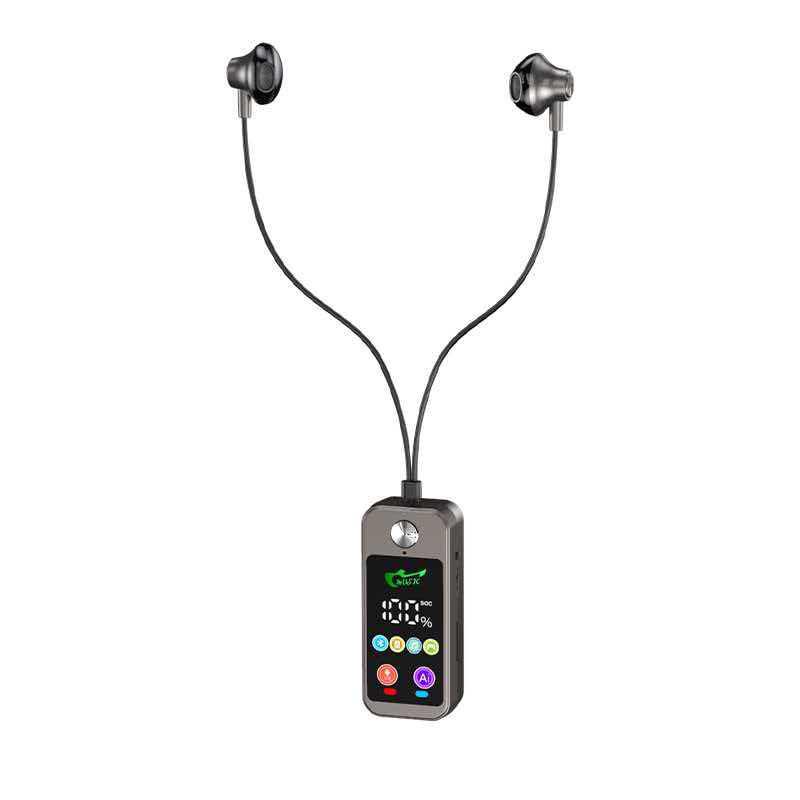K-song Bluetooth 5.4 Stereo Earbud: Sports, Noise Reduction, Long Battery, Card Slot, Lapel Design.