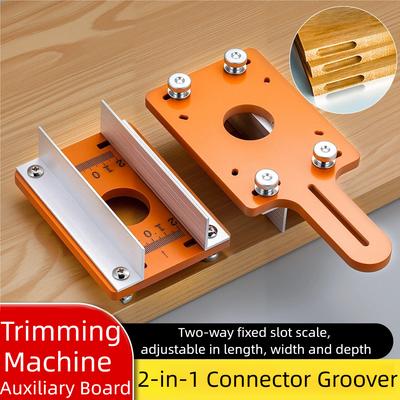 Wood Palm Router Base 2 In 1 Professional Slotted Board Router Slotting Bracket for Cabinet Woodwor Decoration Workers