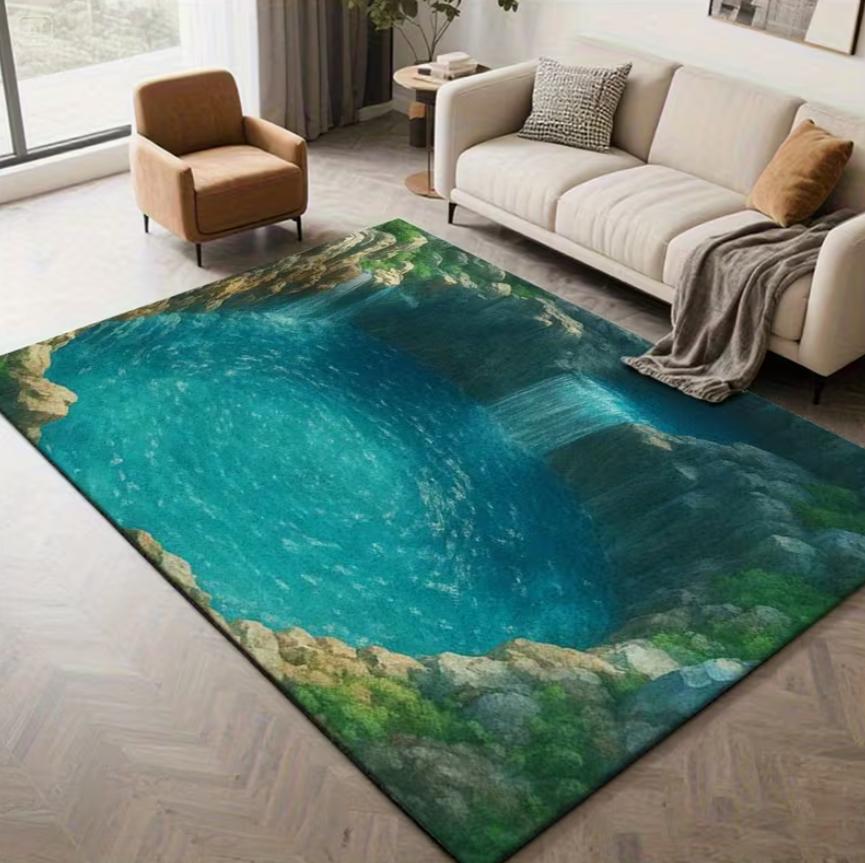 

3D Phantom Optical Floor Mat Non Slip and Lightweight Suitable for Home Living Room and Outdoor Scenes Carpets for Bed Room 40X60cm