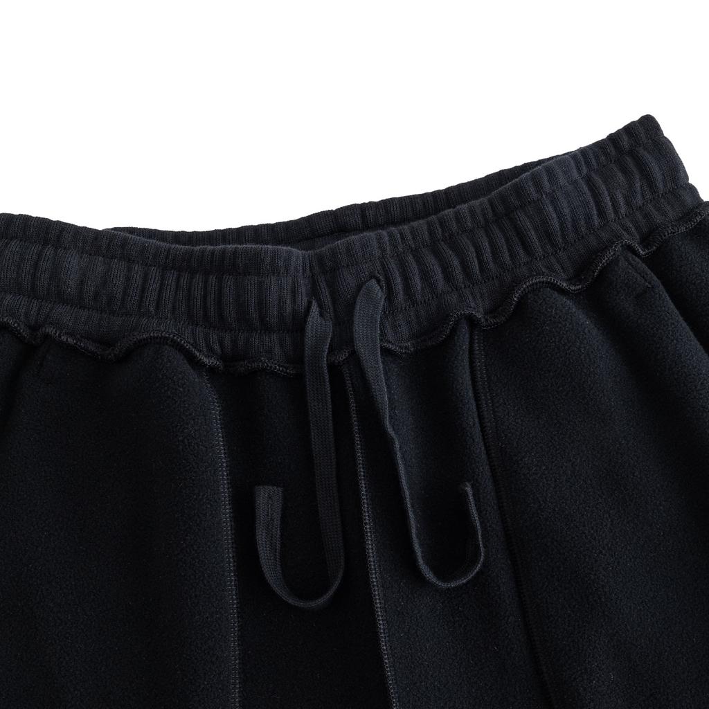 Anta Lifestyle Series Womens Long Pants 2025 Knitted Sports Pants Women Bottoms Basic-Black 962548305-4