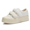 Fleece Little White Shoes Women's Winter New Women's Platform Biscuit Shoes Women's Flat Casual Shoes Velcro Women's Shoes
