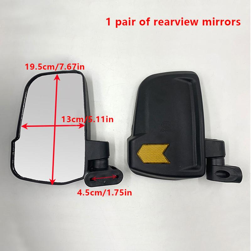 2 Stück SOMMER E-Bike Seitenspiegel Seitenspiegel für E-Bike Set Dreirad Rückspiegel Zubehör