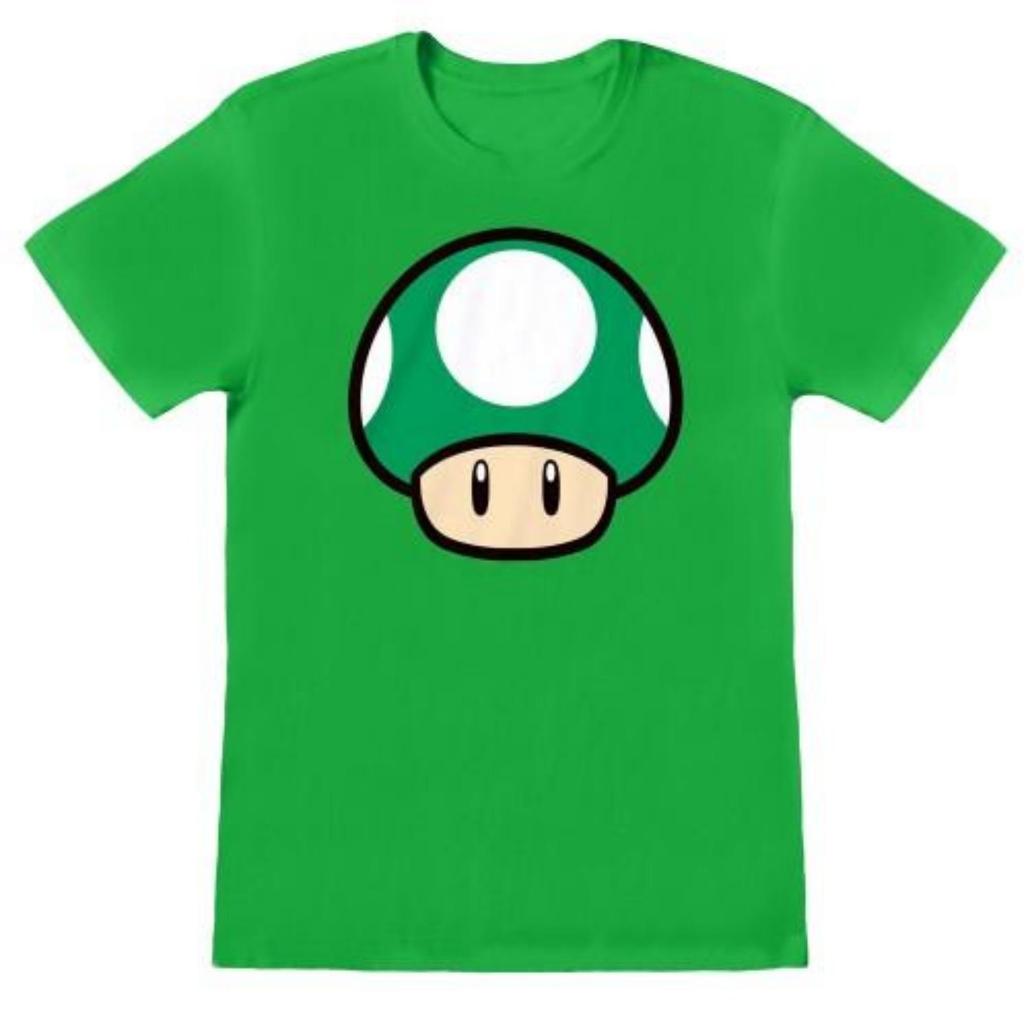 Super Mario Womens_Ladies 1 Up Mushroom Fitted T-Shirt S