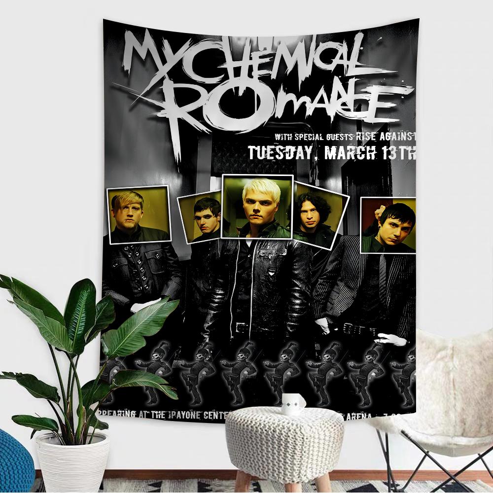 

My Chemical Romance Hanging Bohemian Tapestry Blends Japanese Style Perfect Anime Kawaii Room Decor for Fans 74x94cm(29x37in)