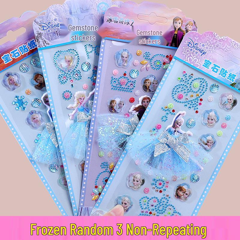 DIY Crystal Gem Stickers for Kids' Jewelry Boxes (Ages 3-6) - Self-Adhesive PVC Decorations