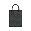 MCM Dark Grey Lauretos Jacquard Mini Tote Bag with Leather Handles & Embroidered Logo for Daily & Casual Use