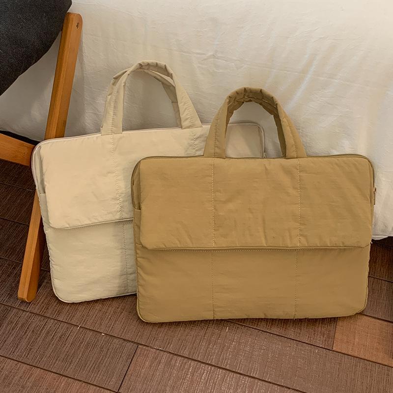 Laptop Bag Briefcase Women's Solid Color Tote Bag