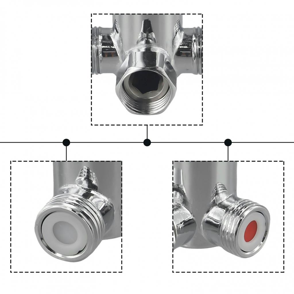 Hot Cold Water Mixing Valve Thermostatic Mixer Temperature Control Shower Faucet