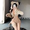 Leopard Bunny Sexy Catwoman Couple Fun Underwear Plush Cute Tiger Three-Point Uniform Suit Temptation
