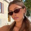 Classic Retro Oval Cat Eye Small Frame Fashion Glasses S Style Metal Frame with Hinge Decoration