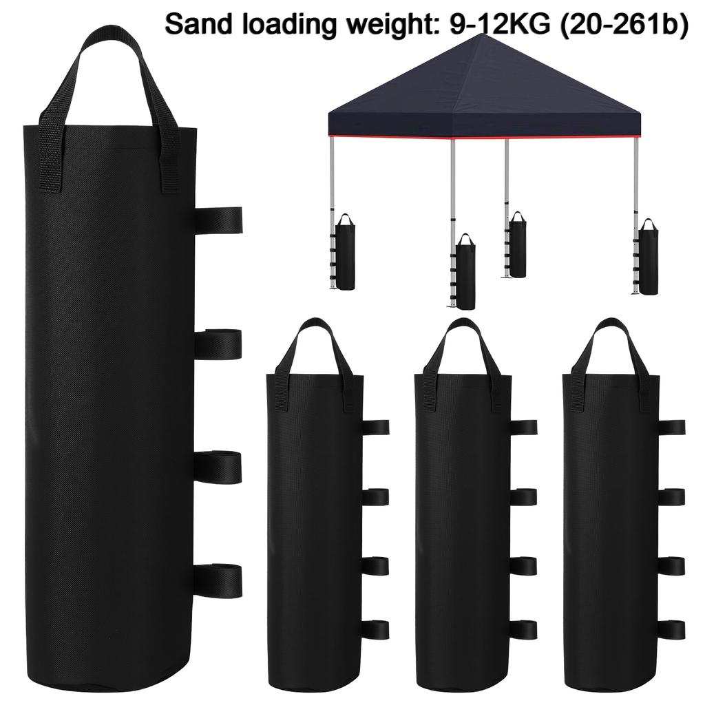 4pcs Canopy Weights Bag Leg Weight for Canopy Legs Extra Large Sand Bags for Weights, Pop Up Canopy Tent, Gazebo, Carport, RV A