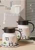Panda Thermos Flask: Large Capacity Glass Liner for Tea Steeping at Home or Office