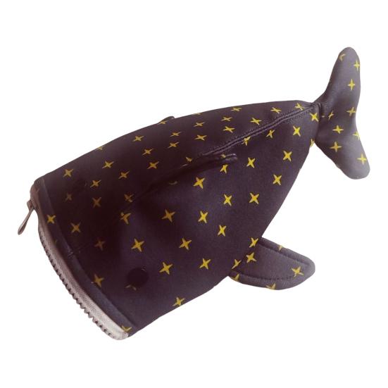 Pencil Bag Shark Shape Smooth Zipper Closure Pen Holder Large Capacity Thickened Funny Stationery Organizer