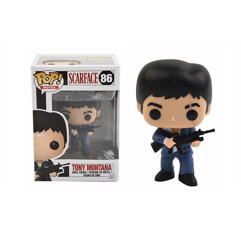 Tony Pop Montana Action Figure Scarface Toy With Box Movie Collection