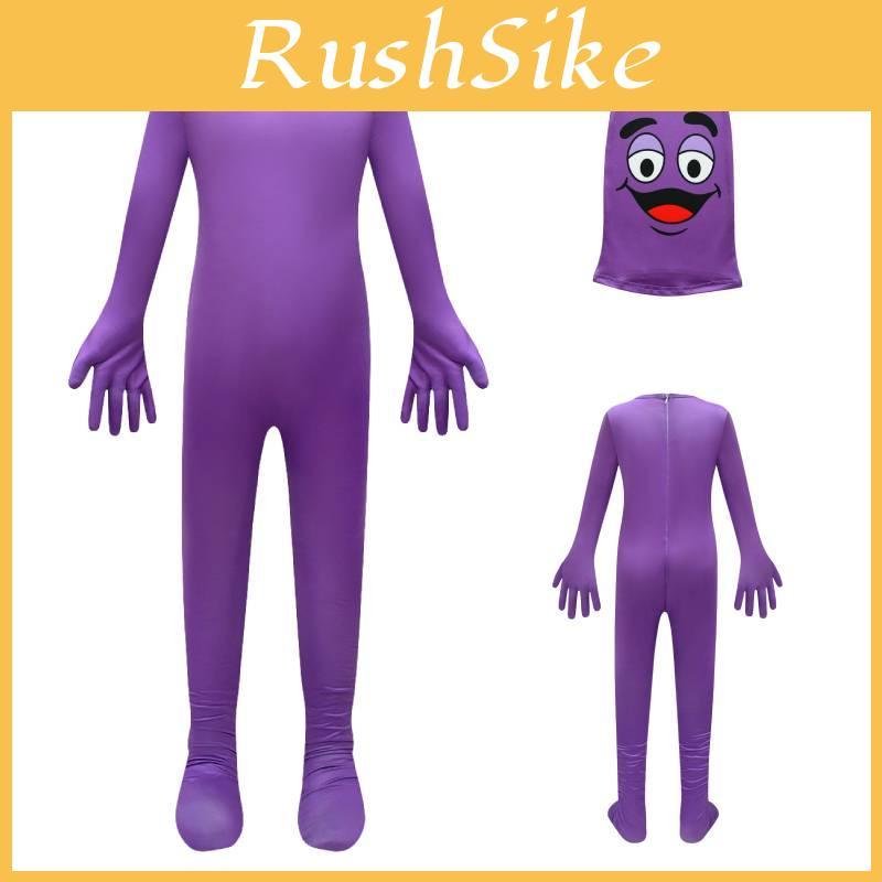 McDonald's Spookgezicht Onesie Paars Cartoon Kostuum Voor Kinderen