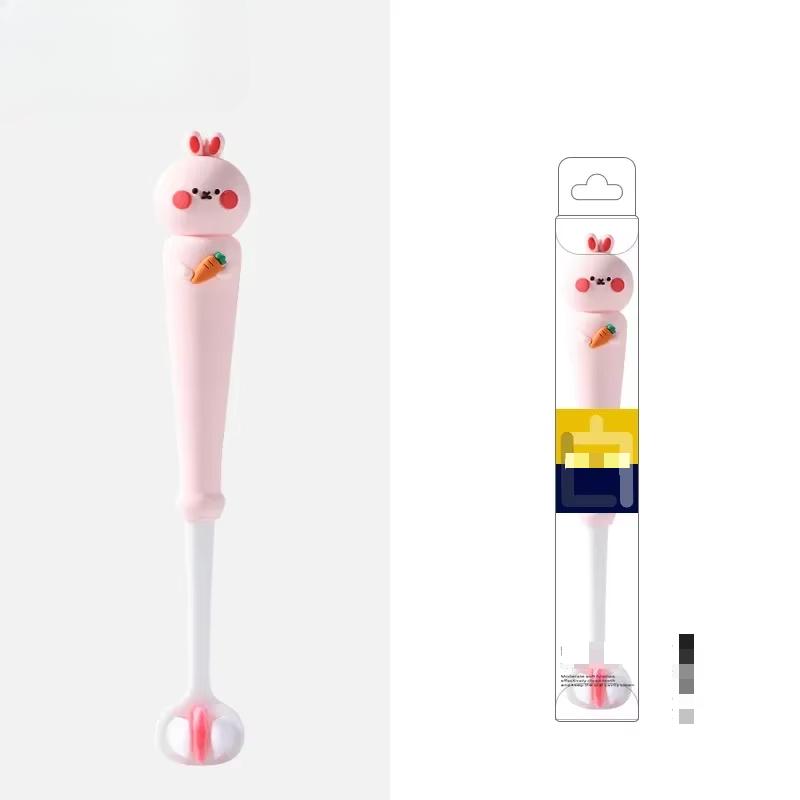 Cartoon Three Sided Creative Toothbrush Baby Infants 3-10 Years Oral Cleaning Small Head Soft Bristled Toothbrushes for Kids