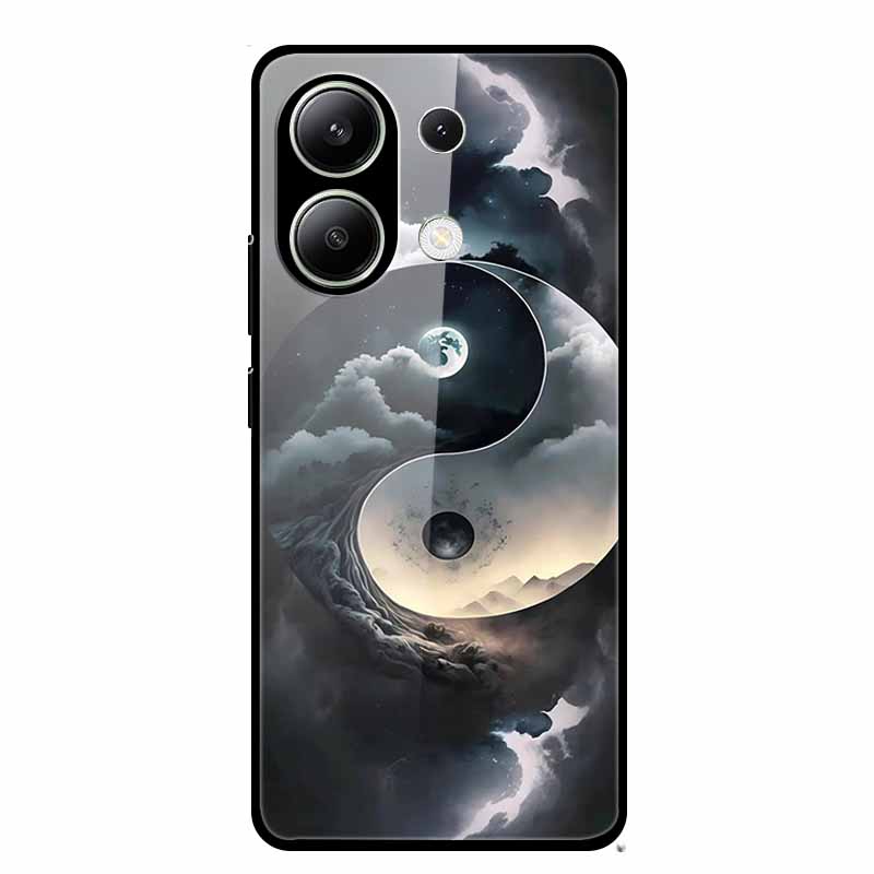 Glass Case For Xiaomi Redmi Note 13 Case Soft Bumper Tempered Glass Hard Back Cover For Redmi Note 13 Pro Phone Case Funda Coque