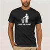 Quality Fashion Short Sleeve Men Tshirt Summer New Funny Save The Planet Atheist Mens Hip-Hop Tees Summer Mens T Shirt