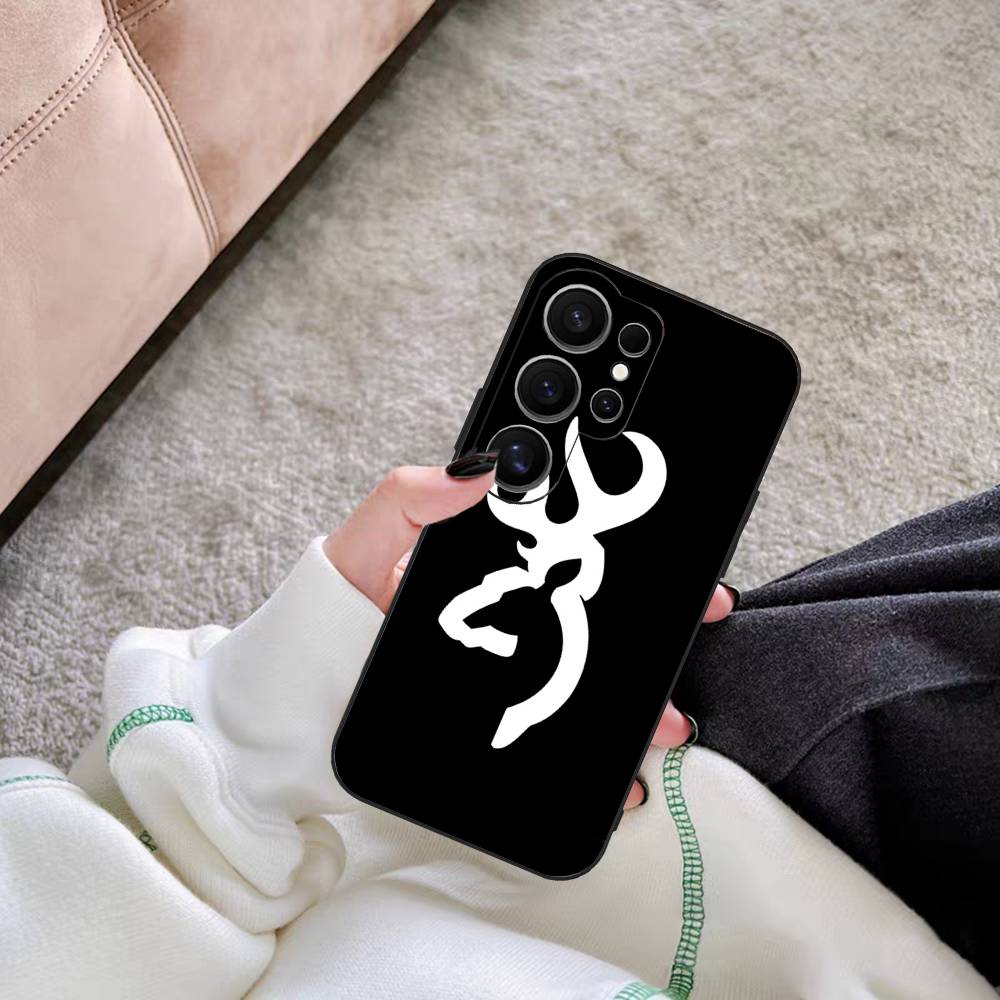 B-Browning Logo Phone Case For Samsung S 24 Fe 25 Ultra Plus 20 Lite 21 30 22 23 24 22 Ultra 5G Fundas