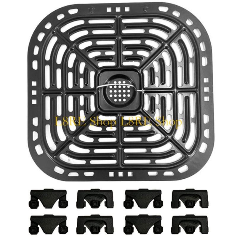 L8RE Heißluftfritteuse Grillpfanne Antihaftbeschichtung Knusperplatte für Instant 6qt Heißluftfritteuse Ersatzteil Leicht zu reinigen