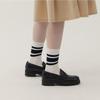 SPNK Mid-length Striped Socks_White