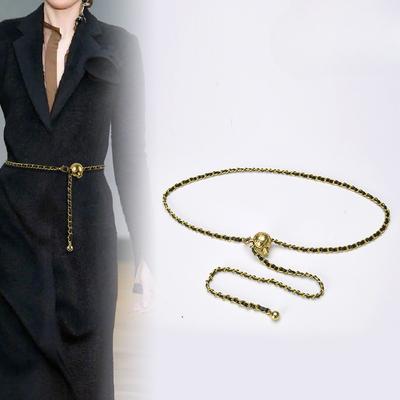 Neuer Damen-Kleidgürtel im kleinen Duftstil, hochwertig, Damendekoration, modische Metall-Taillenkette, Accessoires Design
