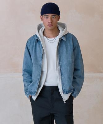 Denim Swing Top Blouson Jacket [Light Indigo]