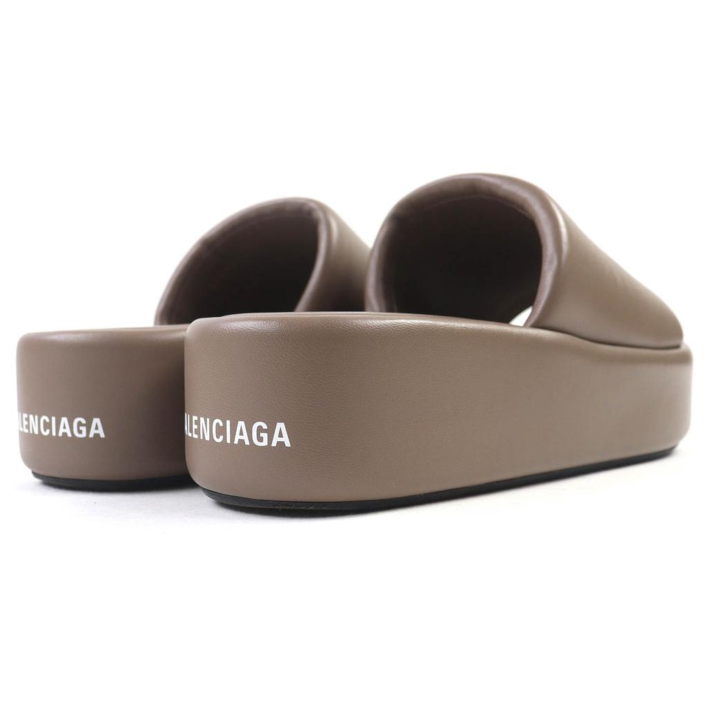 Excellent BALENCIAGA Sandals Logo Platform Sandals with Thick Soles 37 656960 Used