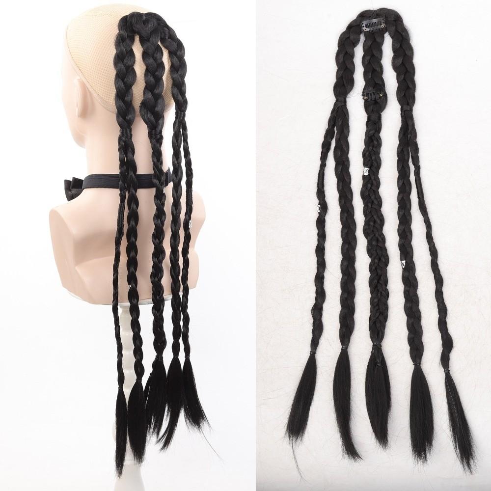 Long Viking Hair Extensions Clip In Handcrafted Braids Pony Tails  Renaissance Warrior Accessories