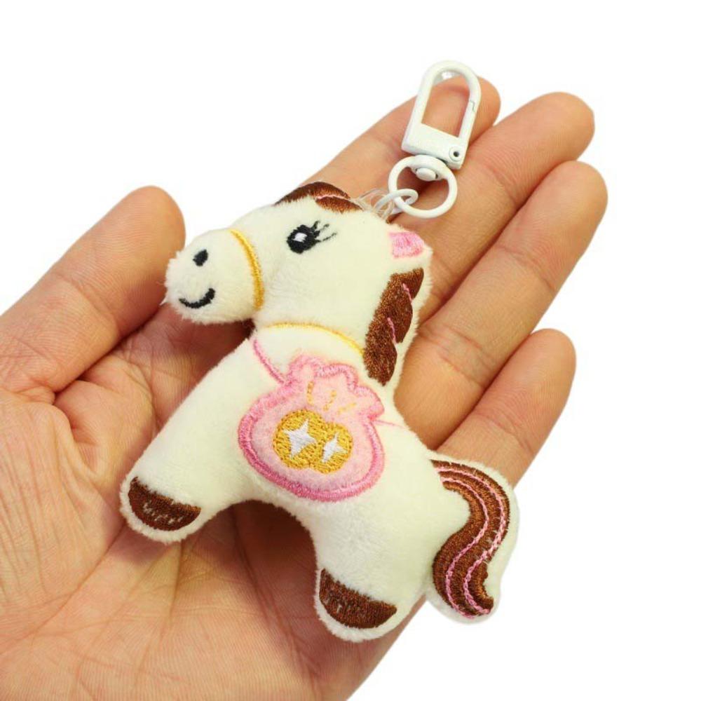 Hanging Decor Horse Plush Keychain Cute Design Pony Plush Pendant Backpack Decoration