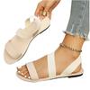 Women's Fashion Plus Size Flat Sandals with Wide Straps Open Toe Casual Summer Footwear for Everyday Wear and Outdoor Activities