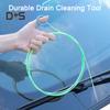 300CM Car Sunroof Drain Cleaning Tool Long Flexible Nylon Brush Car Windshield Wiper Tank Door Drain Pipe Hose Tube Hole Clog Remover Cleaner