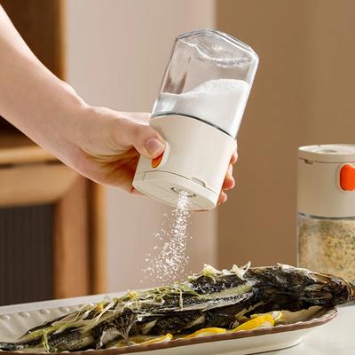 0.5g Quantitative Salt Control Bottle MultiFunctional  Seasoning Pot Press-Type Glass Seasoning Bottle Spice Dispenser