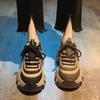 Damen Chunky Soled Schnür-Dad-Schuhe Frühling und Herbst Neu Multifunktionale Studentenmode Casual Höhenverstärkende Dickbesohlte Sportschuhe