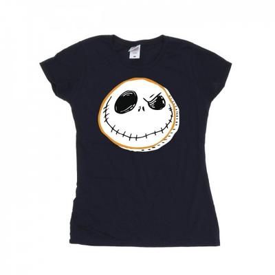 Womens/Ladies The Nightmare Before Christmas Jack Face Cotton T-Shirt