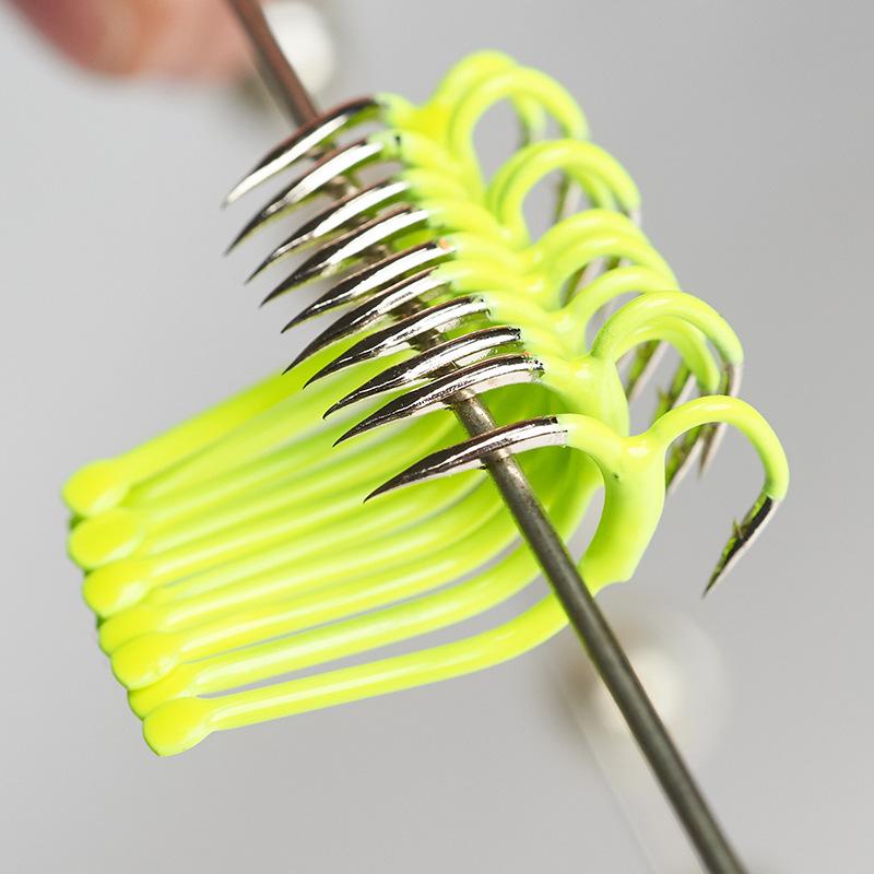 10Pcs/lot 5#-12# High-carbon Steel Fish Hook Two Strength Tip Sharp Carp Fighting Barbed Hooks Double Fishing Hook